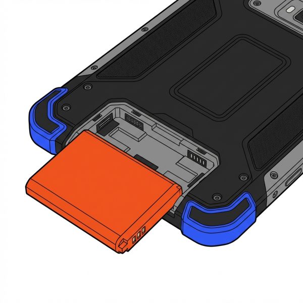 Batterie amovible de tablette durcie