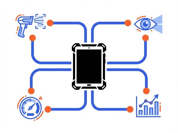 Fonctions d'une tablette durcie sur site