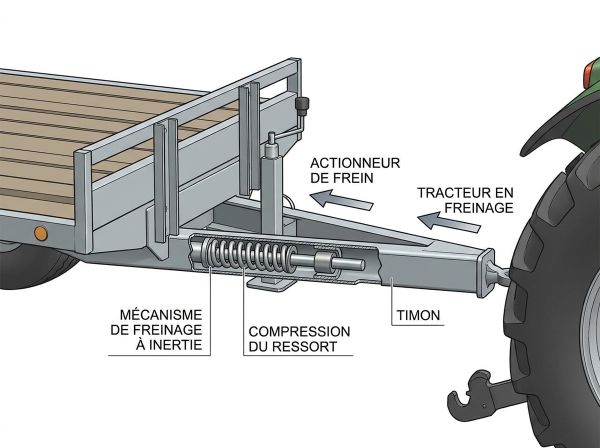 Coupe freinage inertie remorque plateau