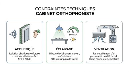 Contraintes techniques cabinet orthophoniste