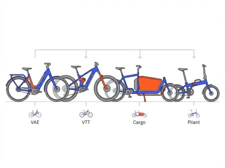 Comparatif des types de vélos électriques VAE
