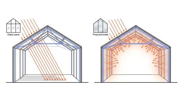 Lumière serre : verre vs polycarbonate
