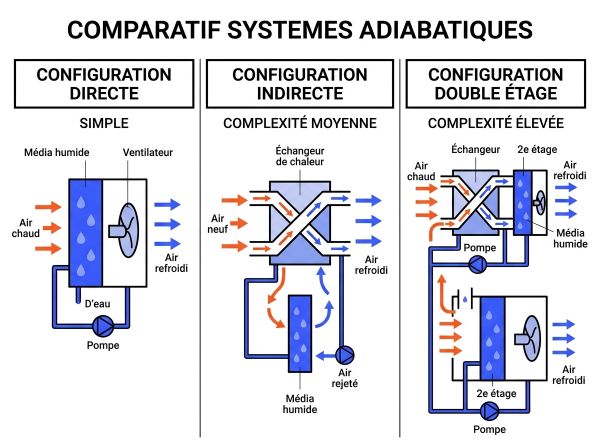 Comparatif systèmes adiabatiques