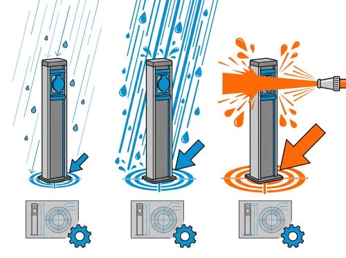 Comparatif IP borne électrique foraine