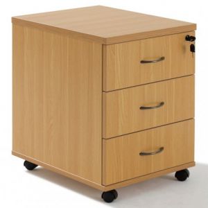 Caisson de bureau 6 tiroirs - Paris Prix - School - Bois massif - Blanc