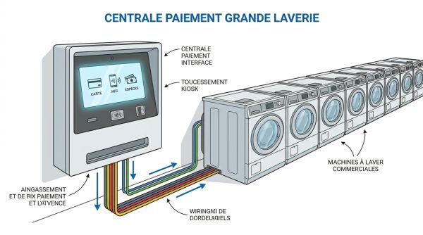 Centrale paiement grande laverie