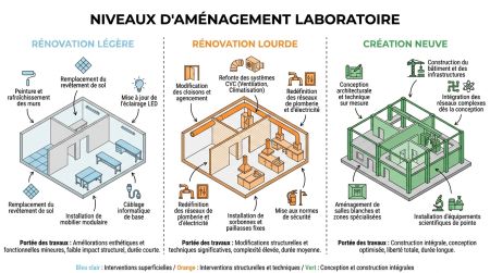 Niveaux aménagement laboratoire