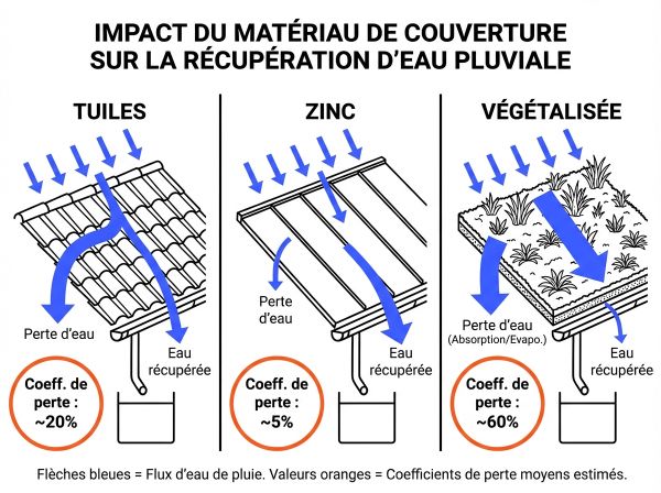 Coeffs de perte toiture récupération eau