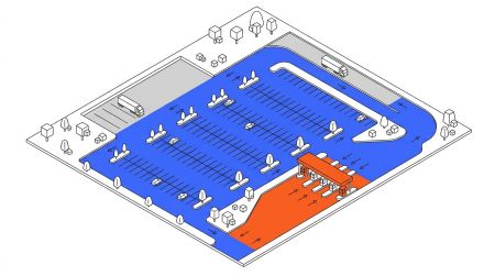 Plan surface parking pour ombrière photovoltaïque