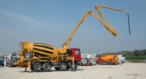 Camion toupie avec pompe