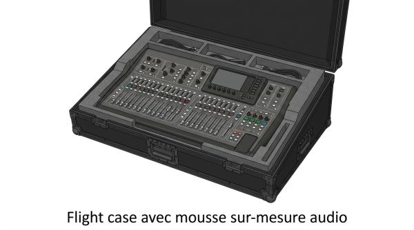 Flight case avec mousse sur-mesure audio