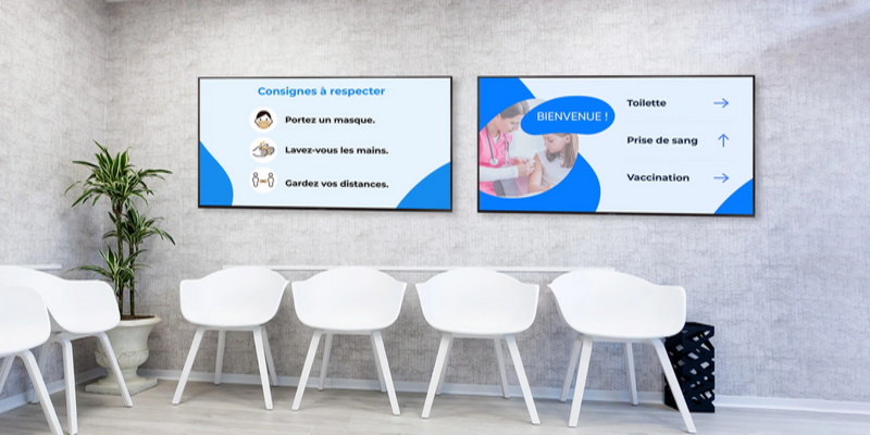 Affichage dynamique pour santé