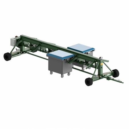 Remorque porte-conteneur pour poubelles