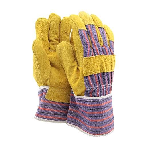 Soft Touch - Gants de travail en cuir fendu de vachette semi-doublés, résistants et durables_0