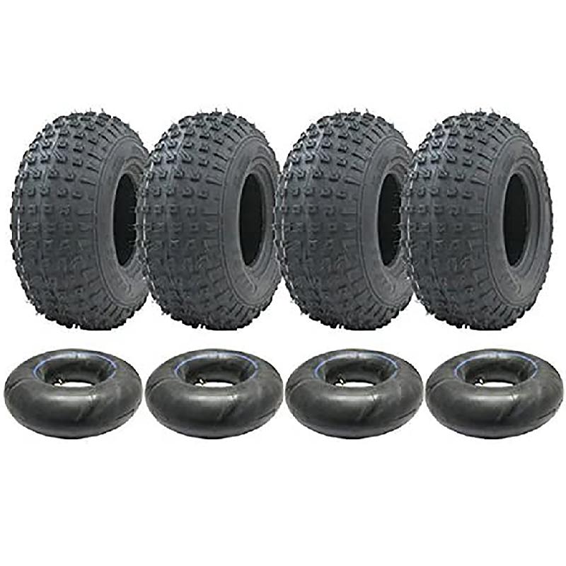 4-145/70-6 - Kit pneus et chambres à air ATV 50cc 90cc 110cc 75 kgs - Wanda P319 Quad ty_0