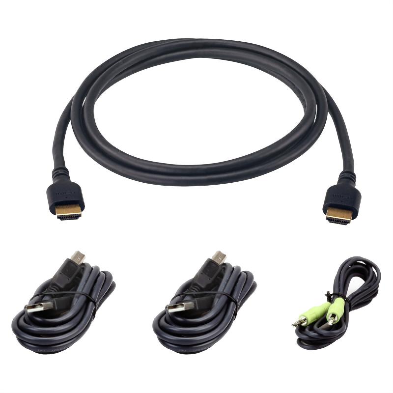 ATEN 2L-7D02UH21X4 Kit de câbles KVM sécurisés HDMI ultra haut débit USB de 1,8 m_0