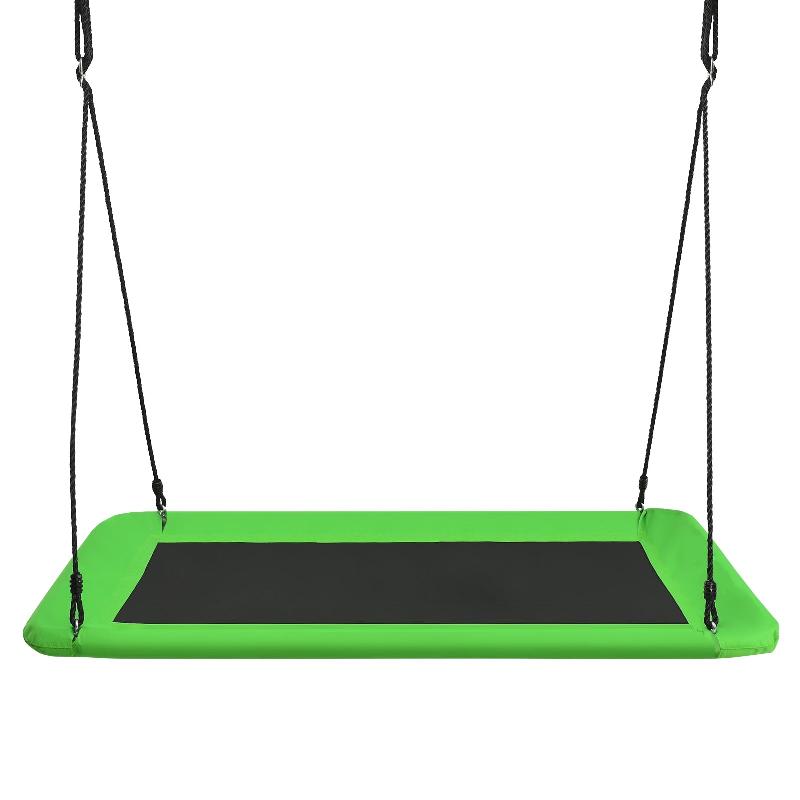 Balançoire en plate-forme en tissu Oxford - hauteur réglable 100-180 cm - capacité 150 kg - vert - 20_0007776_0
