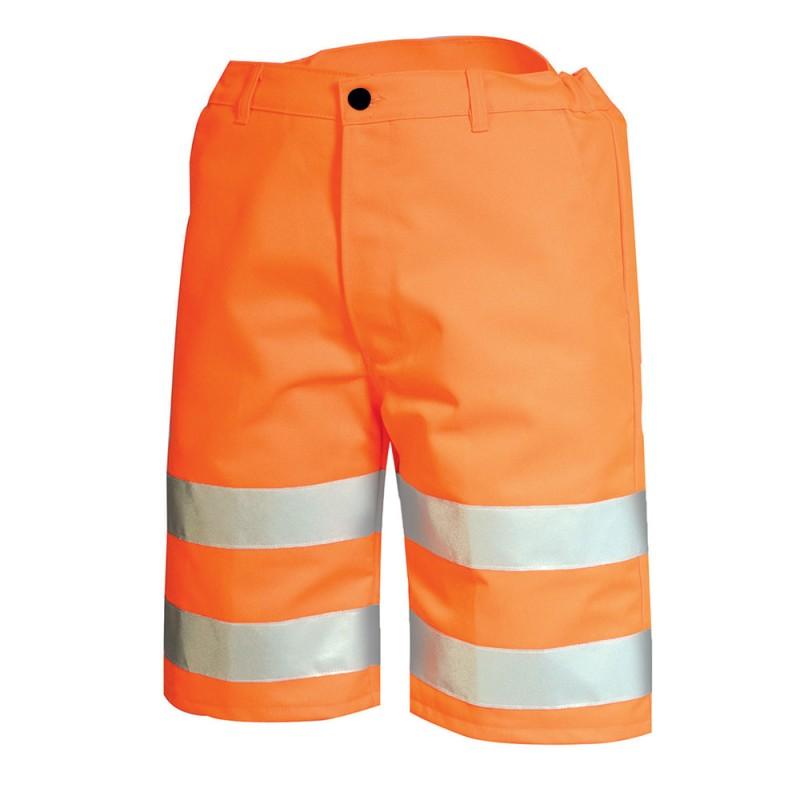 Bermuda fluo safe - 9087 - Haute visibilité avec taille élastiquée et ergonomique_0