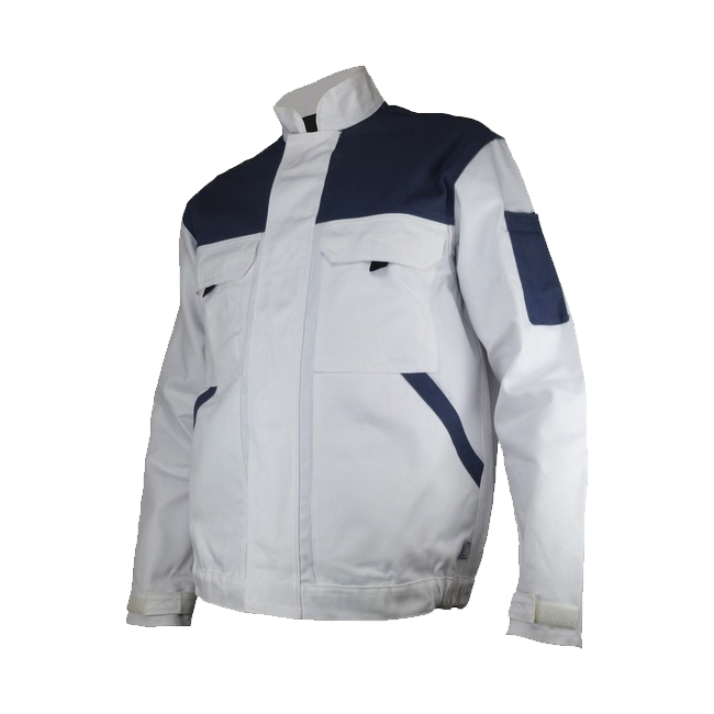 Blouson bicolore pour peintre - 60% coton, 40% polyester, 310g/m² (Blanc/Gris) - PCB11-T0 - P.B.V_0