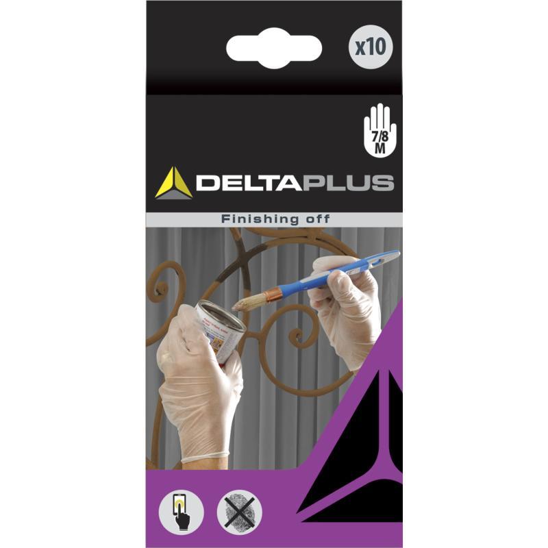 Boîte de 10 gants jetables en vinyle poudré - Compatibilité alimentaire - Réf. DPV1371_0