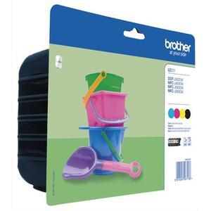Brother Multipack Jet d'encre LC221VALBP - Compatible avec plusieurs modèles Brother DCP-J et MFC-J_0