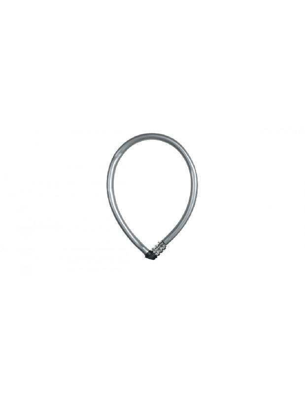 CÂBLE ANTIVOL 55CM FINITION GRIS ARGENT - ABUS - 1100/55 S GRIS