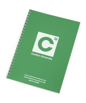 CARNET À SPIRALES A5 ROTHKO VERT ET BLANC 50 PAGES - CARNETS PUBLICITAIRES PERSONNALISÉS