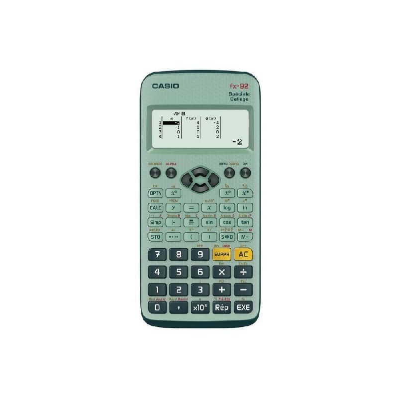 CASIO CALCULATRICE SCIENTIFIQUE CASIO FX92 COLLÈGE 2D +