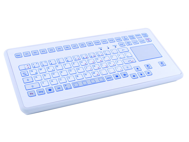 Clavier industriel étanche 88 touches - boîtier de table avec touchpad capacitif intégré - IP65_0