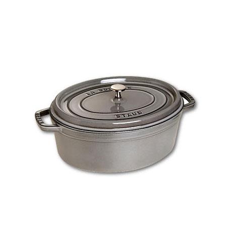 COCOTTE EN FONTE OVALE 37 CM GRIS GRAPHITE - STAUB - FONDAMENTALES