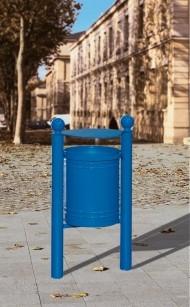 Corbeille Saintonge basculante 40 L - Poubelle publique, acier Ø 76, 2 ans de garantie_0