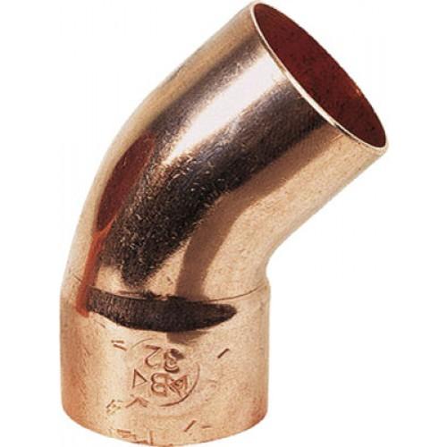 COUDE CUIVRE 45° M/F 40CU - DIAMÈTRE 18 BRICOZOR