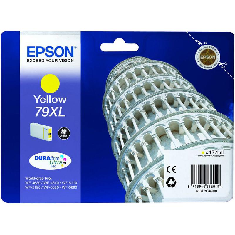EPSON 79XL 'TOUR DE PISE' CARTOUCHE D'ENCRE ORIGINALE GRANDE CAPACITÉ (C13T79044010) - JAUNE