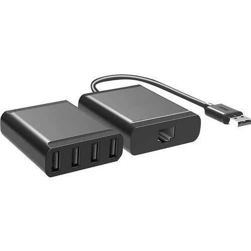 EXTENDEUR USB 2.0 SUR CAT.5 60M AVEC HUB 4 PORTS - CUC