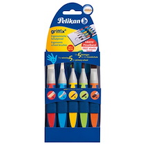 SET DE PINCEAUX SCOLAIRES GRIFFIX, 5 PIÈCES - LOT DE 2