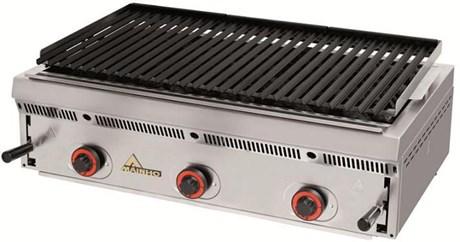 GRILL À PIERRE DE LAVE PARRILLAS ACIER 90