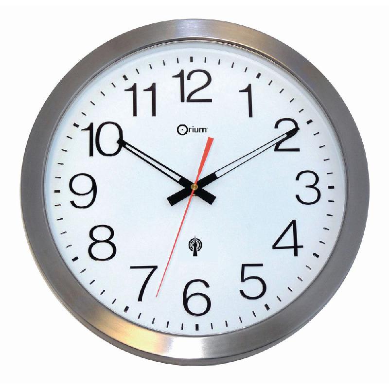 HORLOGE MURALE ETANCHE RADIO-CONTRÔLEE - Ø 35,5 CM - INOX