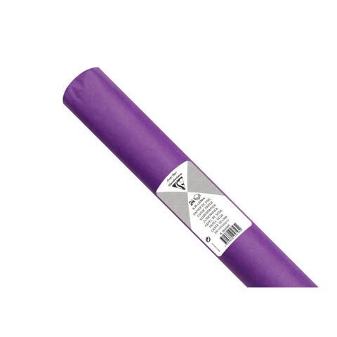 LOT DE 5 - PAPIER DE SOIE, ROULEAU DE 24 FEUILLES 18G/M2 AU FORMAT 50X75CM - MAUVE