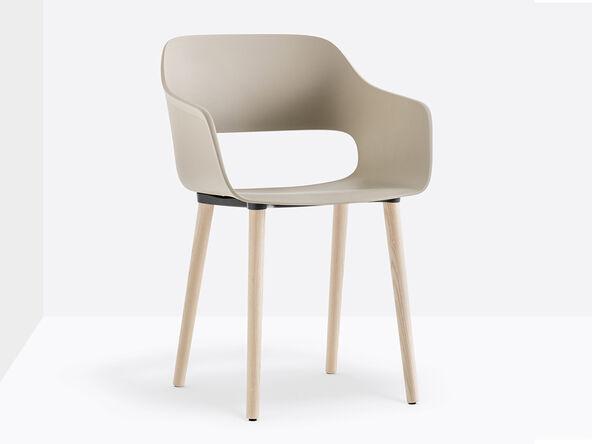 Lot de 8 chaises Babila 2755 Pedrali avec pieds en bois massif_0