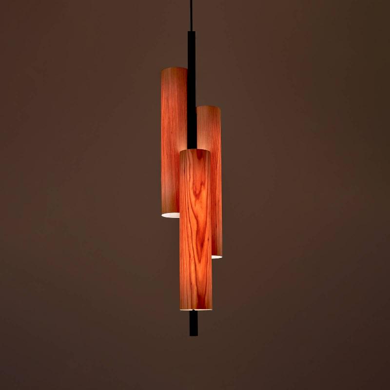 LZF LAMPS LZF BLACK NOTE TRIPLET SUSPENSION NOIRE/MERISIER