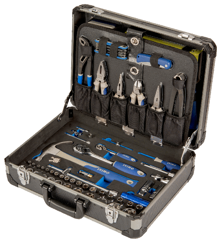 Malette à outils IRIMO - 145 pièces - Verrouillable avec poignée pour transport facile_0