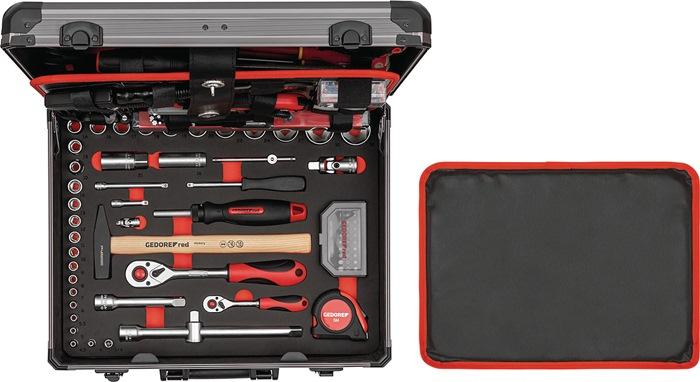 Mallette à  outils ALLROUND 138 pièces montage valise à  cadre en aluminium GEDORE RED_0
