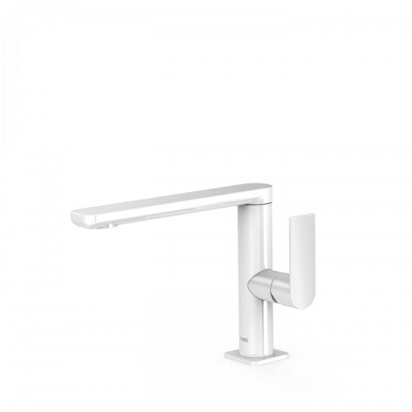 MITIGEUR LAVABO BEC 35X15 MM BLANC-CHROME - TRES 20020501BL