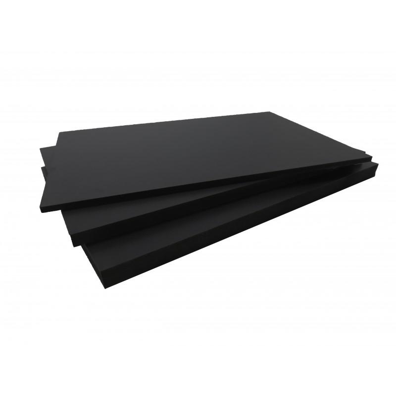 Panneau fibre composite plat et lisse - 2 coloris (noir et beige sable) - Épaisseur 10 mm, Largeur 40 cm, Longueur 80 cm, Surface couverte 0.32 m²_0