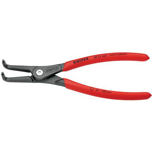 PINCE POUR CIRCLIPS EXTÉRIEURS COUDÉE À 90° DE 40 À 100MM - PVC - KNIPEX