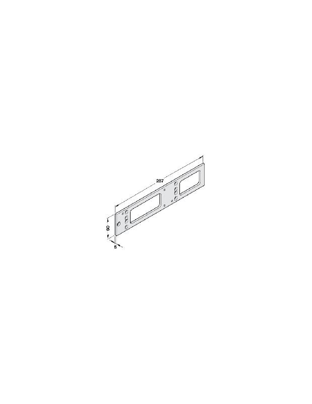 PLAQUE DE MONTAGE TS 4000/5000 NOIR - GEZE - 076 508