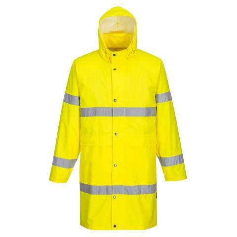 PORTWEST H442 MANTEAU DE PLUIE HAUTE VISIBILITÉ 100 CM JAUNE - TAILLE XXL