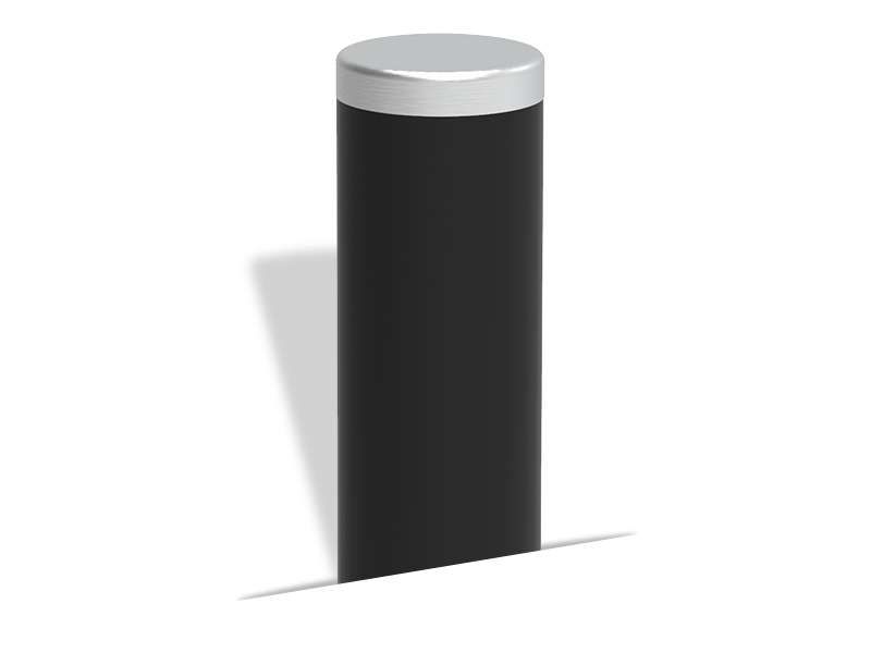 Pot6300 - Potelets fixes en acier Ø76mm avec tête inox - Hauteur 1000 mm hors-sol_0