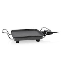 PRINCESS Plancha compacte, 28x28 cm, Plancha lisse, Thermostat réglable, Revêtement antiadhésif 2 couches, 4 spatules, Puissance : 1900 W - noir al_0