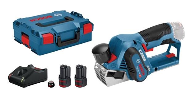 RABOT 12V GHO 12V-20 + 2 BATTERIES 2AH + CHARGEUR + COFFRET L-BOXX - BOSCH